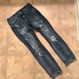 Express Stretch Fit Skinny Ankle Mid-Rise Jeans